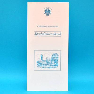 Spezialitätenabend Wittenberg 1988 | Speisenkarte DDR Küchenmeisteraktiv C