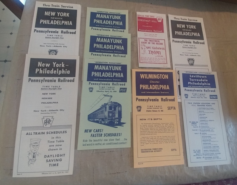 Vintage Pennsylvania Railroad Train Schedules Timetable