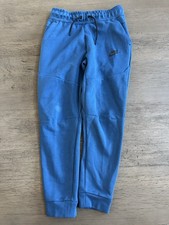 Nike Tech Fleece Jogger Pants Boys Size M Blue Zip Pocket Sweatpants