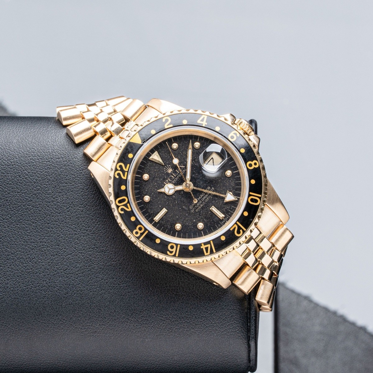 Rolex GMT Master 16758 NIPPLE DIAL 18K Yellow Gold Factory GMT