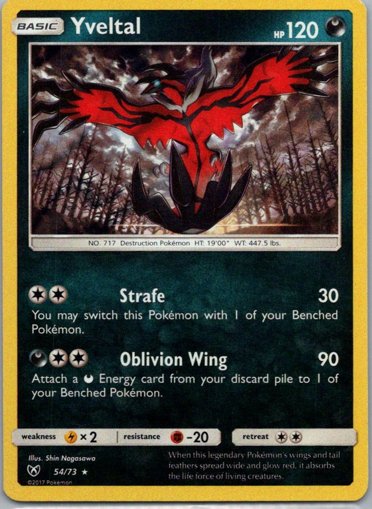Pokemon TCG Yveltal 54/73 Shining Legends Holo LP