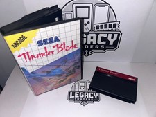 THUNDER BLADE Sega Master System, Box, Cart, Tested, Working!