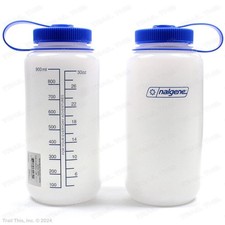 Nalgene 32oz Ultralight Wide Mouth Water Bottle HPDE - Clear White Blue