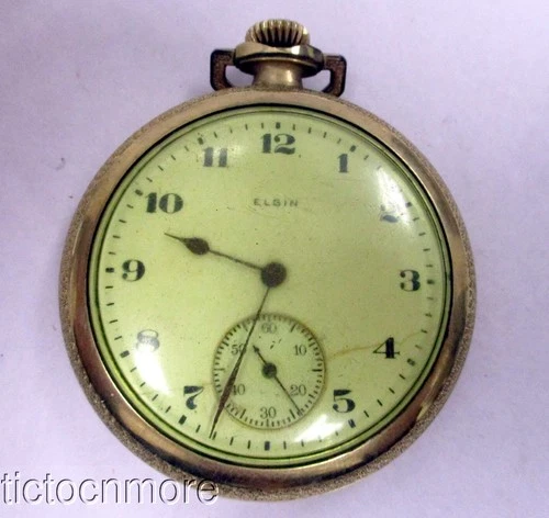 ANTIQUE ELGIN GRADE 313 MODEL 7 15j 16s OPENFACE POCKET WATCH 1921 MOSELEY REG