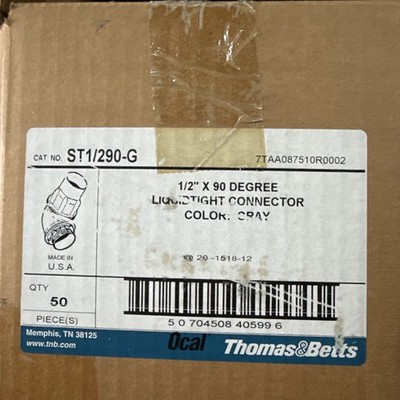 Ocal T&B ST1/290-G PVC Coated  Sealtight Connector 1/2 90Degree