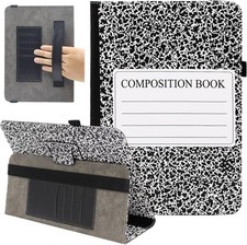 Case for 10.1 Inch Tablet, Protective Folio Stand with Hand Strap and Card Slots