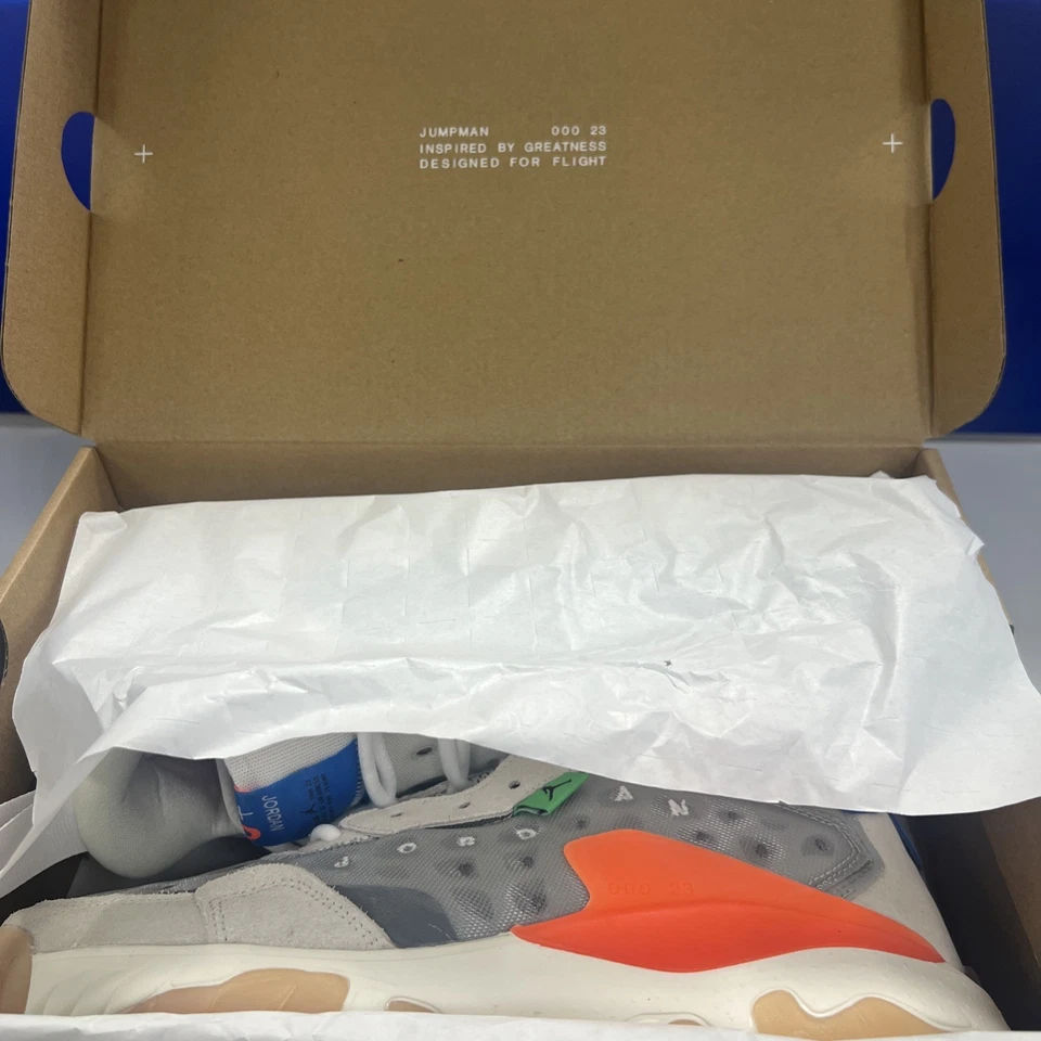 Jordan Delta 2 cinza claro fumaça laranja total novo com etiquetas autêntico - Imagem 4 de 4