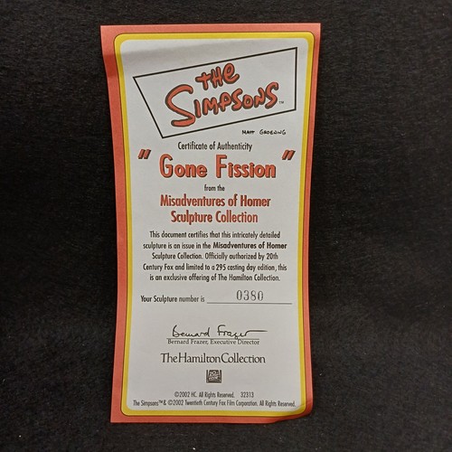 HAMILTON SIMPSONS MISADVENTURES OF HOMER SCULPTURE COLLECTION GONE FISSION - Picture 2 of 6