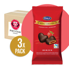3er Pack Lebkuchenherzen mit Zartbitterschokolade 3x 150g