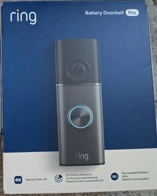 RING Battery Doorbell Pro Retinal 4K (neueste Gen) NEU VERSIEGELT Video Türklingel