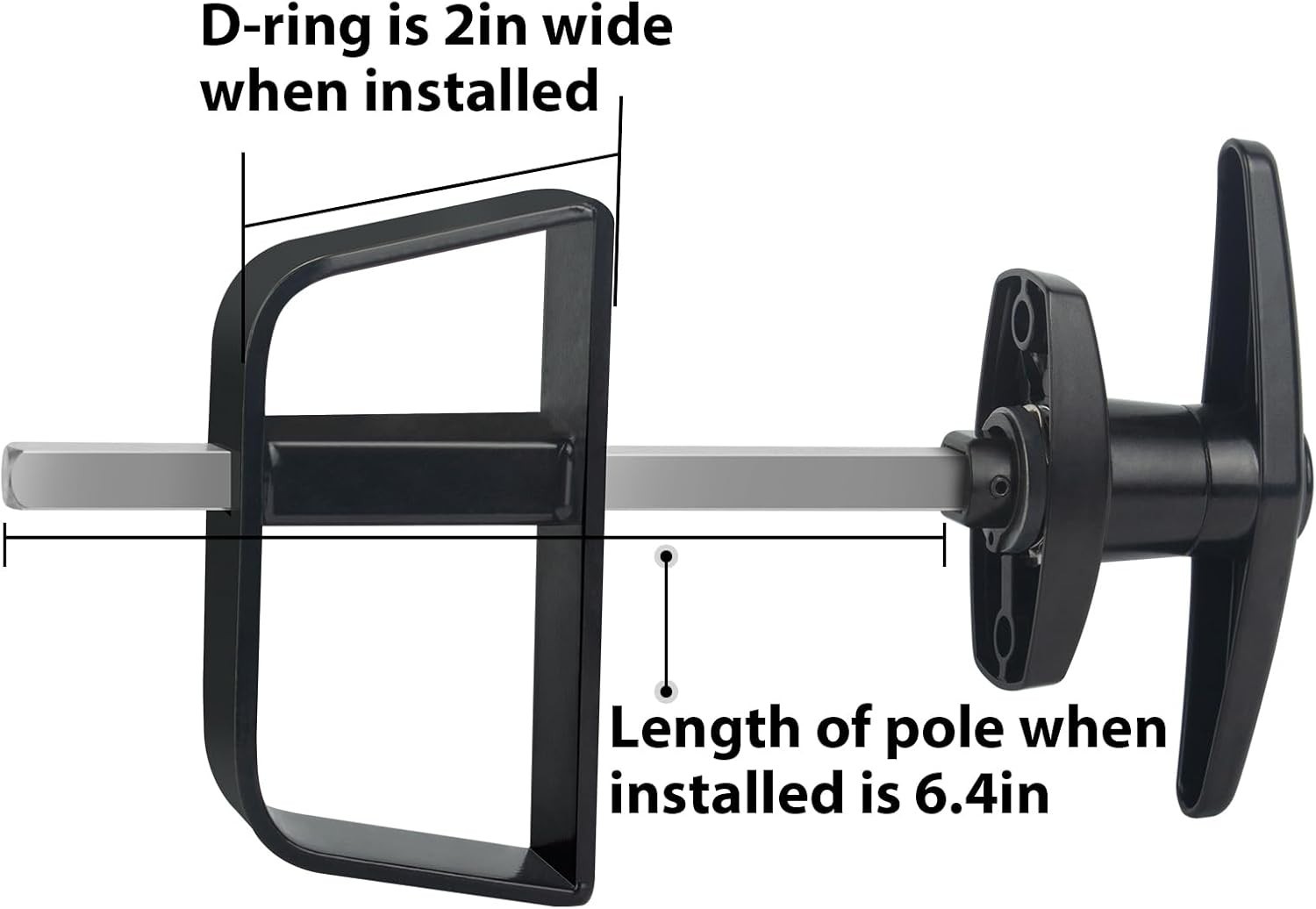 7-1/2" Stem Shed Door Latch T-Handle Lock Kit with 5 Keys, Storage Barn Shed ...