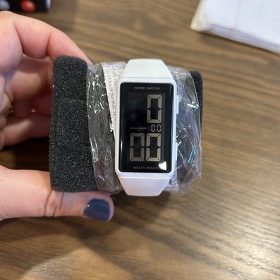 SKMEI Unisex Leisure White Digital Watch Multifunctional Waterproof NEW in box*