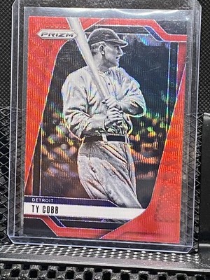 Ty Cobb  2025 Prizm - Ruby Red Wave - #191 Tigers