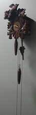 Vintage German Black Forest Style Cuckoo Clock with Painted Birds and Leaves — listing 4
