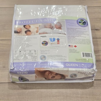 Protect A Bed Queen Premium Plush Velour Waterproof Mattress Protector NEW