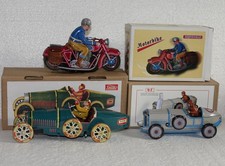 3x Blechspielzeug mit Federwerk und Schlüssel in OVP