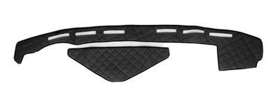 Black dashboard mat eco leather covers for Renault T without sensor