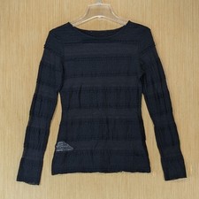 Women's Whimsygoth Witchy Fairy Grunge Festival Black Lace Textured Top Small
