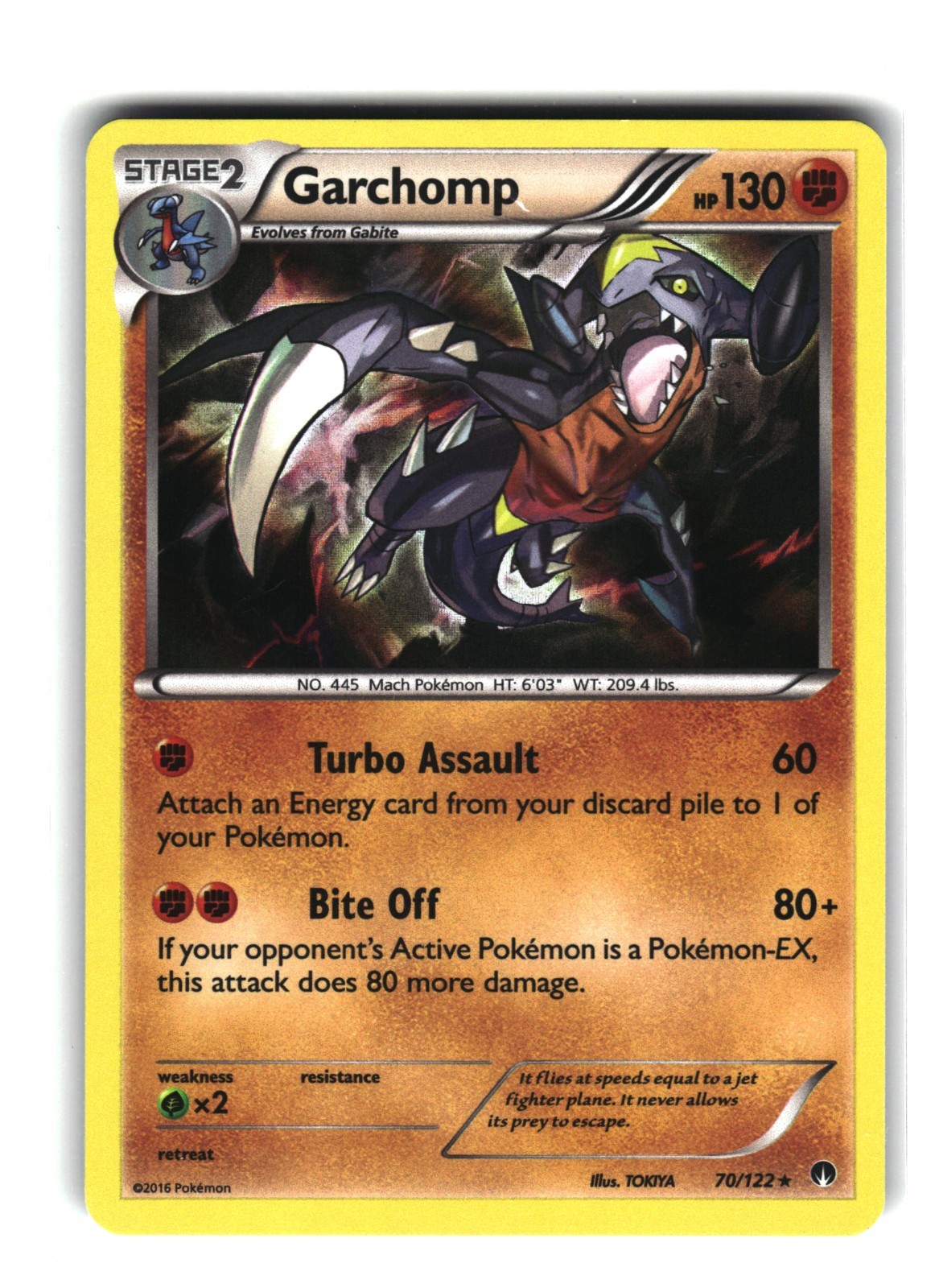 Garchomp 70/122 Rare BREAKpoint Pokémon Card Holo