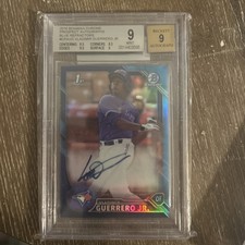 2016 Bowman Chrome Vladimir Guerrero Jr Blue Refractor Rookie Auto PSA 9🔥