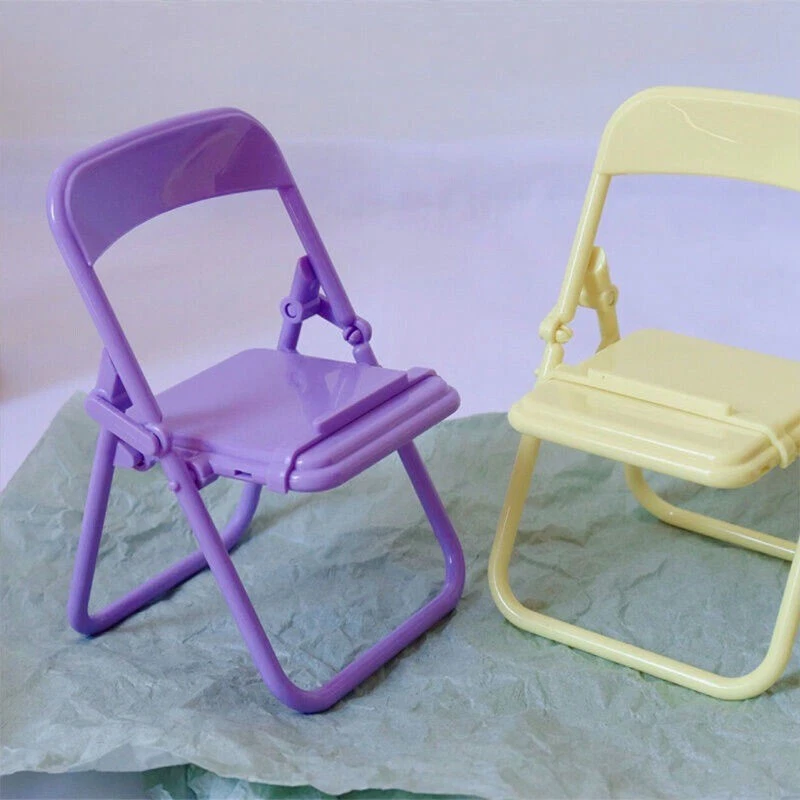 Phone Holder Mini Folding Chair rStand Table Bracket Mobile Tablet Holde Cell - Image 3 of 4