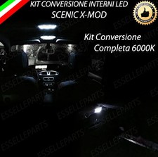 KIT LED INTERNI SCENIC XMOD PLAFONIERA ANT+POST+LUCI DI CORTESIA+BAG+LUCI TARGA