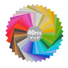Felt Fabric Sheets 4"x 4" Assorted Colors Nonwoven Felt Fabric for Crafts DIY