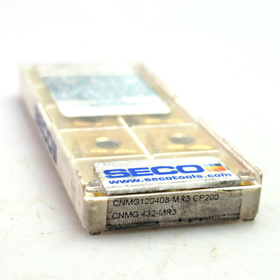 SECO CNMG 432-MR3 CP200 CNMG 120408-MR3 Carbide Turning Inserts (Box of 8)