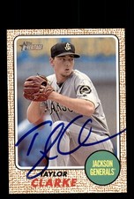 Signed Baseball Card Auto 2017 Topps Heritage Minor #42 Taylor Clarke