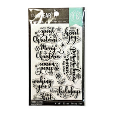 SNOWFLAKE MESSAGES Hero Arts Clear Stamps Christmas Sayings Sentiments bb134