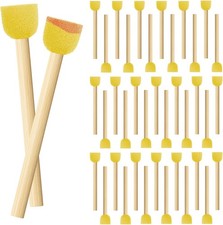 Molain 40 Pcs Round Sponge Brushes for Painting Foam Paint Brush Set Paint Spon