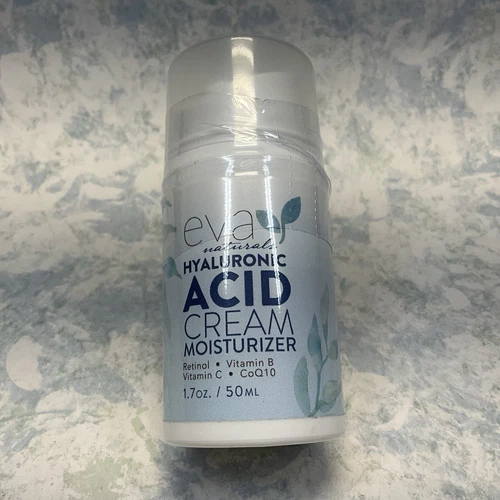 Eva Naturals Hyaluronic Acid Cream Moisturizer 1.7oz Exp 03/26 - New Sealed