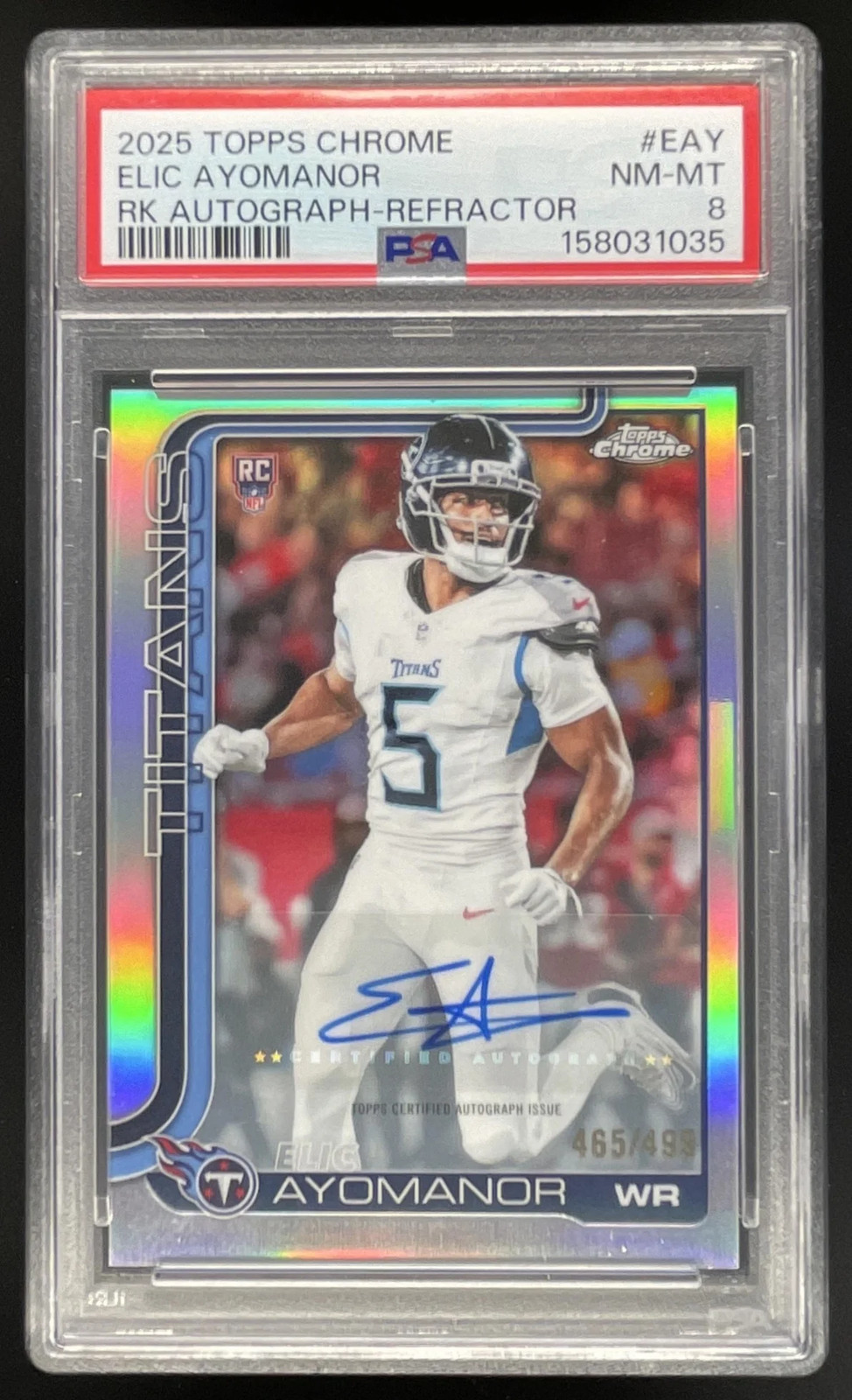 Elic Ayomanor Topps Chrome Rookies Autograph #EAY Base