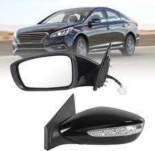 Left Driver Side View Mirror Black Compatible with 2011-2014 Hyundai Sonata Heat