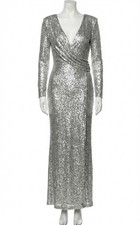 Jovani Long Sleeve Sequin Fitted Evening Gown Size 8