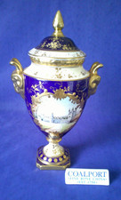 Coalport Twin Rams Head Handled Vase & Cover Balmoral Castle (Malcolm) Harnett)