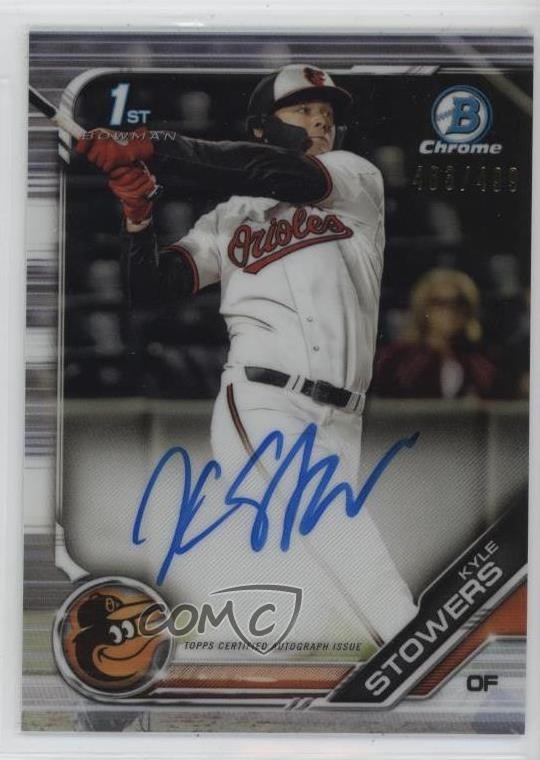 2019 Bowman Draft Chrome Pick Refractor /499 Kyle Stowers #CDA-KS Auto 2a9