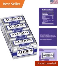Convenient Arctic Peppermint Candy Mints - 1.2oz Tins Pack of 8 for On-the-Go