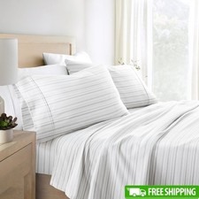 Ultra Soft Cotton Flannel Sheet Set Deep Pocket Cozy Bedding 4 Piece Luxury New
