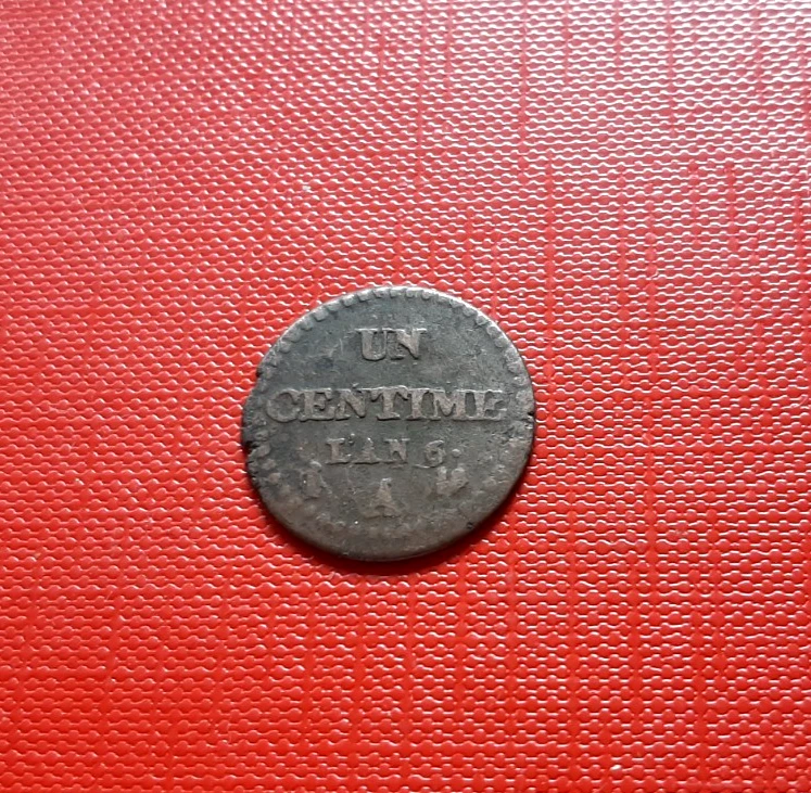 France , Pièce , Dupré , 1 Centime l'An 6 A , Cuivre , KM#646 [6653] - Photo 1/3
