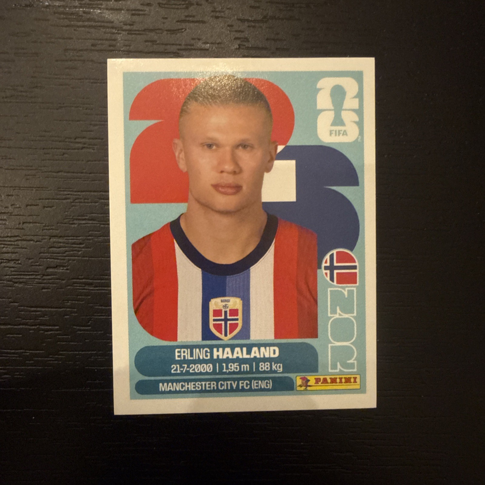 2026 Panini FIFA World Cup Erling Haaland NOR15 - Base Sticker