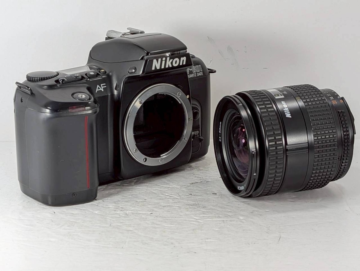 Exc+5 READ] Nikon F-601 QD SLR Film Camera + AF Nikkor 24-50mm f