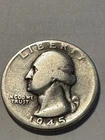 1945 WASHINGTON QUARTER    ONE BEAUTIFUL COIN 444