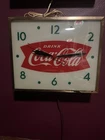 1950's-60's Vintage "Enjoy" Coca-Cola Elec Bubble Clock - 15x15 1/2