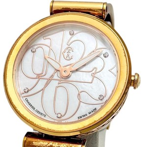Authentic CHARRIOL Forever FE32 Watches /Gold Plated Quartz Mother-of-...