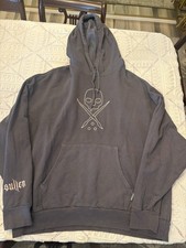 Sullen Sweatshirt Pullover Hoodie Gray Skull Bones Women  s 2XL Heavy Pink