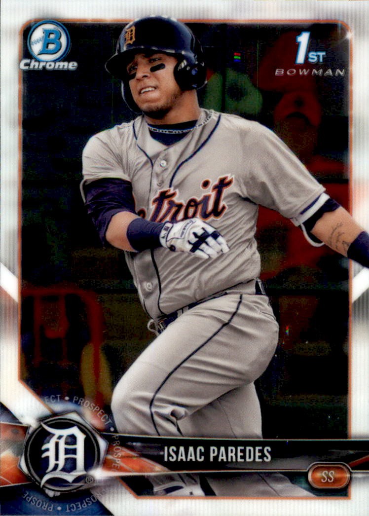 2018 Bowman Chrome Prospects Baseball Card #BCP76 Isaac Paredes