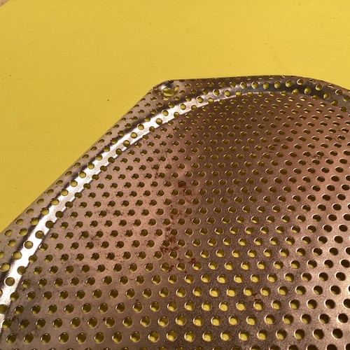 2 cubiertas de altavoces de coche clásico cubierta puerta camión cromo metal rejilla perforada vintage - Imagen 5 de 8