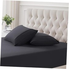 Flannel Pillowcases Standard Set of 2 - Ultra Soft Flannel Standard/Queen Black