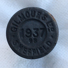 Gilmour's Sheffield old antique vintage soda ginger beer bottle screw stopper